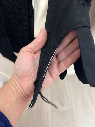 Corpiño negro manga larga