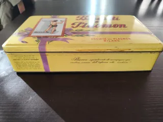 Scatola di latta Plasmon vintage