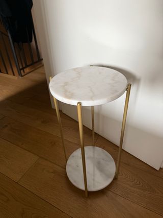 Tavolino marmo e metallo oro (2 mesillas)