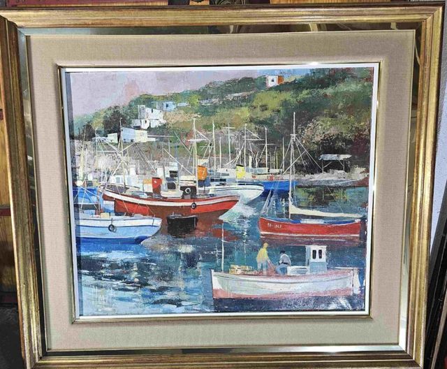 JOSE LUIS FLORIT RODERO MARINA OLEO SOBRE LIENZO