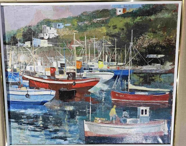 JOSE LUIS FLORIT RODERO MARINA OLEO SOBRE LIENZO