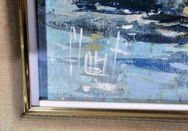 JOSE LUIS FLORIT RODERO MARINA OLEO SOBRE LIENZO