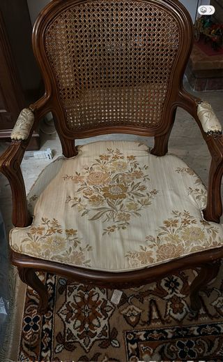 2 Poltrone Luigi XVI Rattan