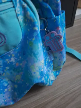 Mochila Totto azul salpicada