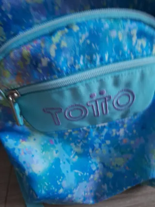 Mochila Totto azul salpicada