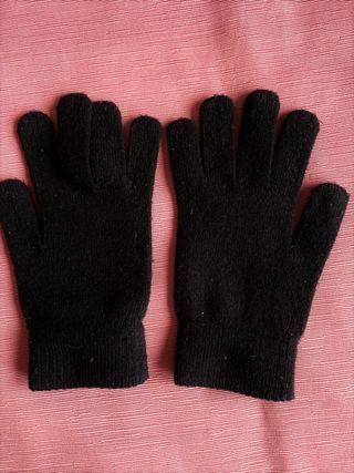 Guantes Blanco Mujer Negro Tachuelas Doradas