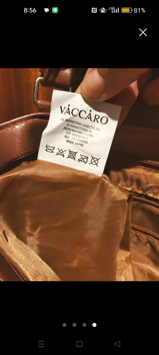 Bolso Baccaro Cuero Multicolor