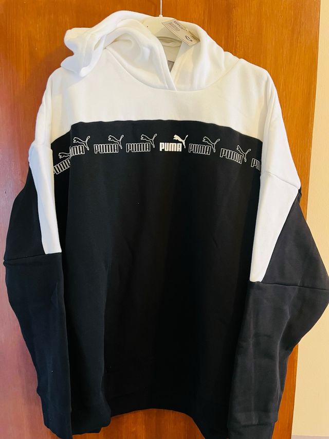 Sudadera Puma Blanca y Negra