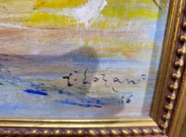 FERNANDO LOZANO CUADRO OLEO ABSTRACTO CIUDAD