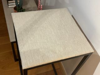 Mesas auxiliares metal y madera