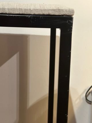 Mesas auxiliares metal y madera