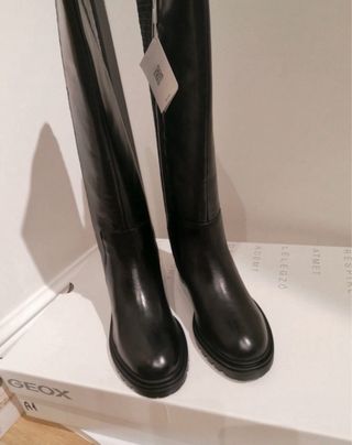 Stivali Geox Pelle Neri Tg 38