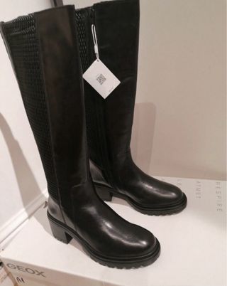 Stivali Geox Pelle Neri Tg 38