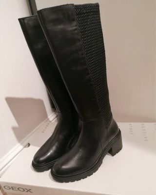 Stivali Geox Pelle Neri Tg 38