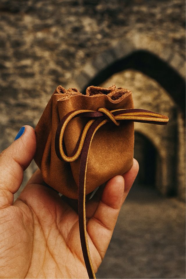 Bolsita de Judas cuero genuino estilo medieval