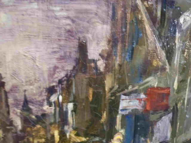 JOSEP CRUAÑES FAGES OLEO CALLE DE AMSTERDAM