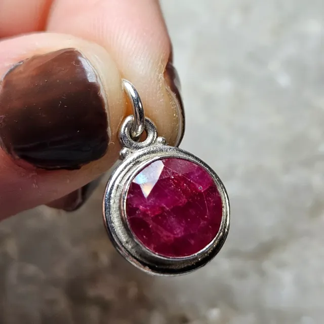 Colgante Plata 925 y Rubí