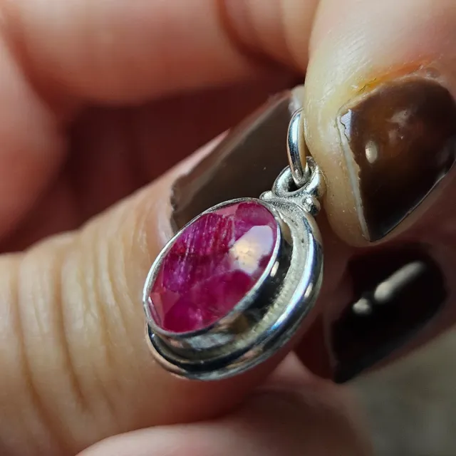 Colgante Plata 925 y Rubí