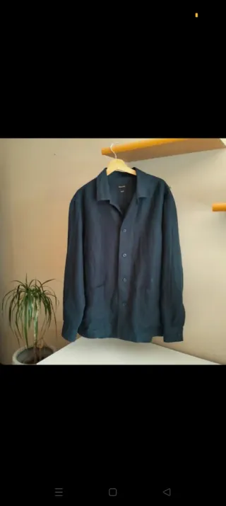 Chaqueta Massimo Dutti Azul Lino