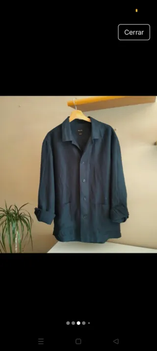 Chaqueta Massimo Dutti Azul Lino