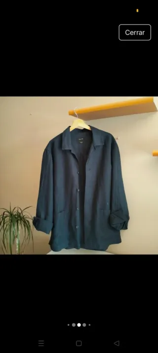 Chaqueta Massimo Dutti Azul Lino