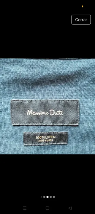 Chaqueta Massimo Dutti Azul Lino