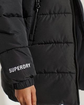Chaqueta Superdry Longline Sports negro mujer