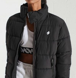Chaqueta Superdry Longline Sports negro mujer