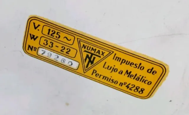 Antiguo Ventilador Numax Tropical