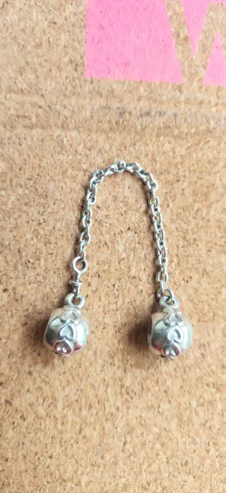 Pandora Cadena de Seguridad Corazones Plata