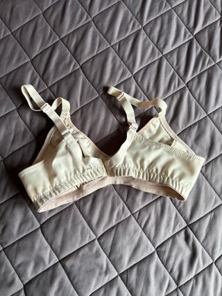 Sujetador Mujer Vintage Color Crema Rosa Talla 95