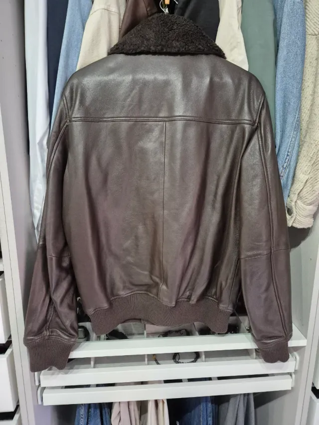 Chaqueta Piel Mango Hombre Talla M