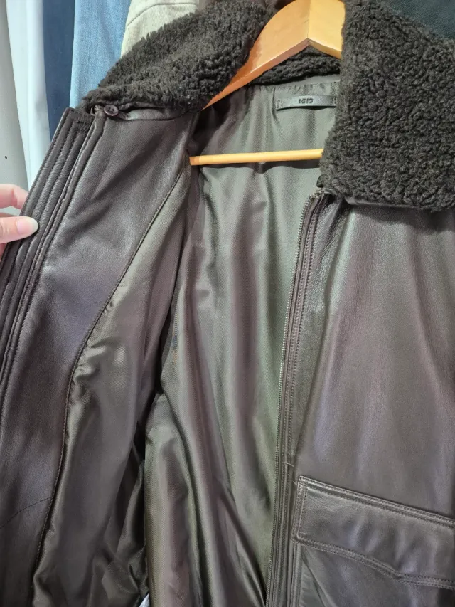 Chaqueta Piel Mango Hombre Talla M