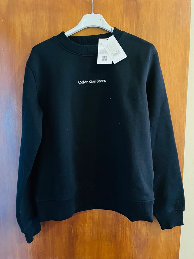 Sudadera Calvin Klein Jeans Negra Talla XS
