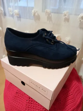 Zapatos de plataforma azul marino