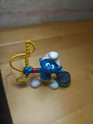 Figura vintage Pitufo Bully – Alemania (Años 80)