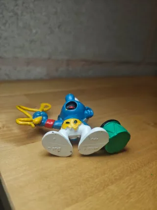 Figura vintage Pitufo Bully – Alemania (Años 80)