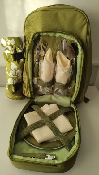 Mochila Picnic Boomerang Floral Verde