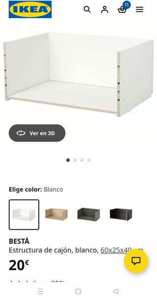 Estructura y cajón blanco