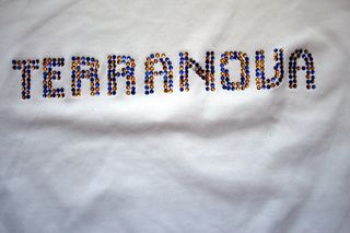 Top Terranova Mujer Talla L Abalorios Blanco