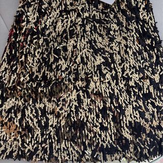 Falda fiesta lentejuelas negra y dorada
