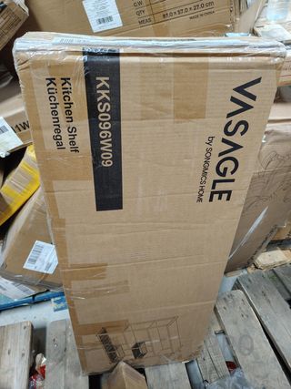 Scaffale da Cucina con 2 Cesti in Rete Metallic, Scaffale per Microonde