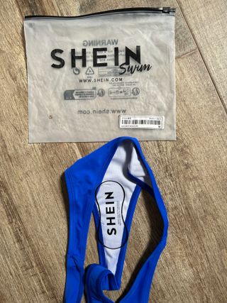 Braguita Bikini Nueva Shein Azul Talla M Tanga