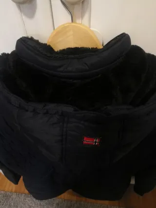 Abrigo invierno TWIN POLE negro talla M