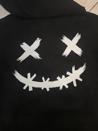 Felpa uomo con stampa Smile