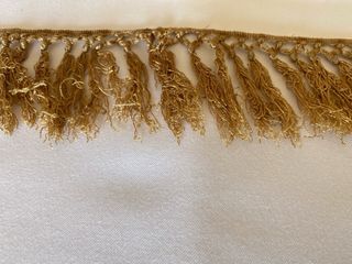 Franja de seda dourada antiga