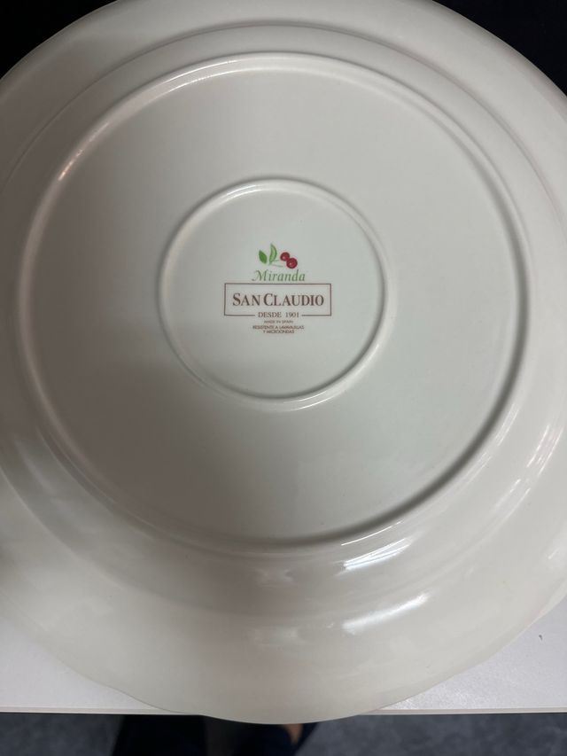 Fuente redonda porcelana San Claudio 35cm