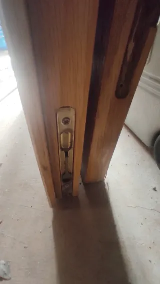 Puerta interior madera cristal hojas vintage