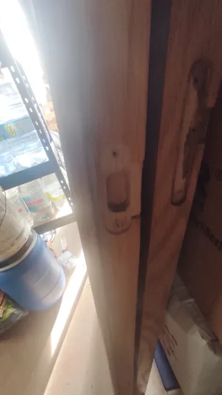 Puerta interior madera cristal hojas vintage