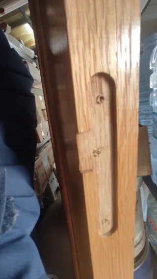 Puerta interior madera cristal hojas vintage